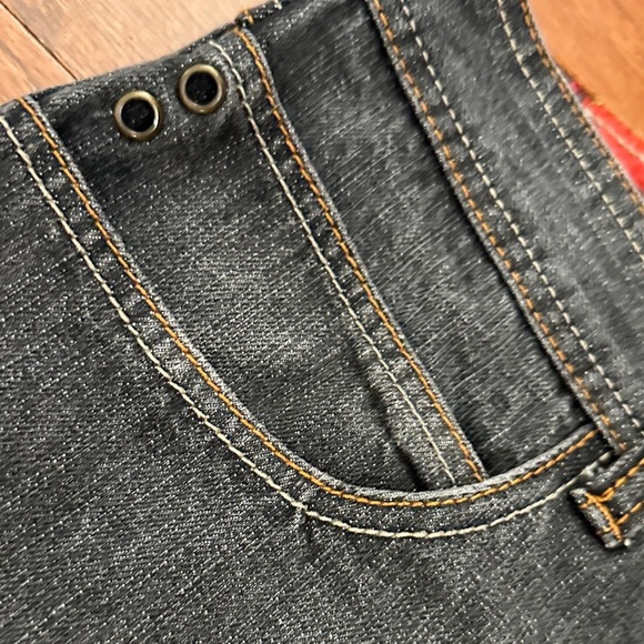 VTG Y2K Notorious B.I.G. Gray Distressed Denim Jeans Hip Hop Grunge Men's 36x30 - Picture 8 of 15